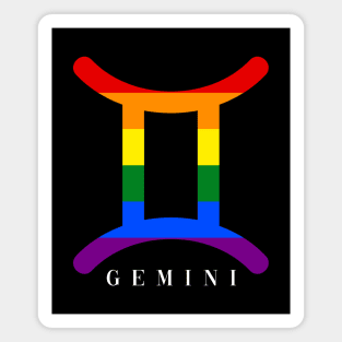 Gemini LGBTQ+ Pride Colors Magnet